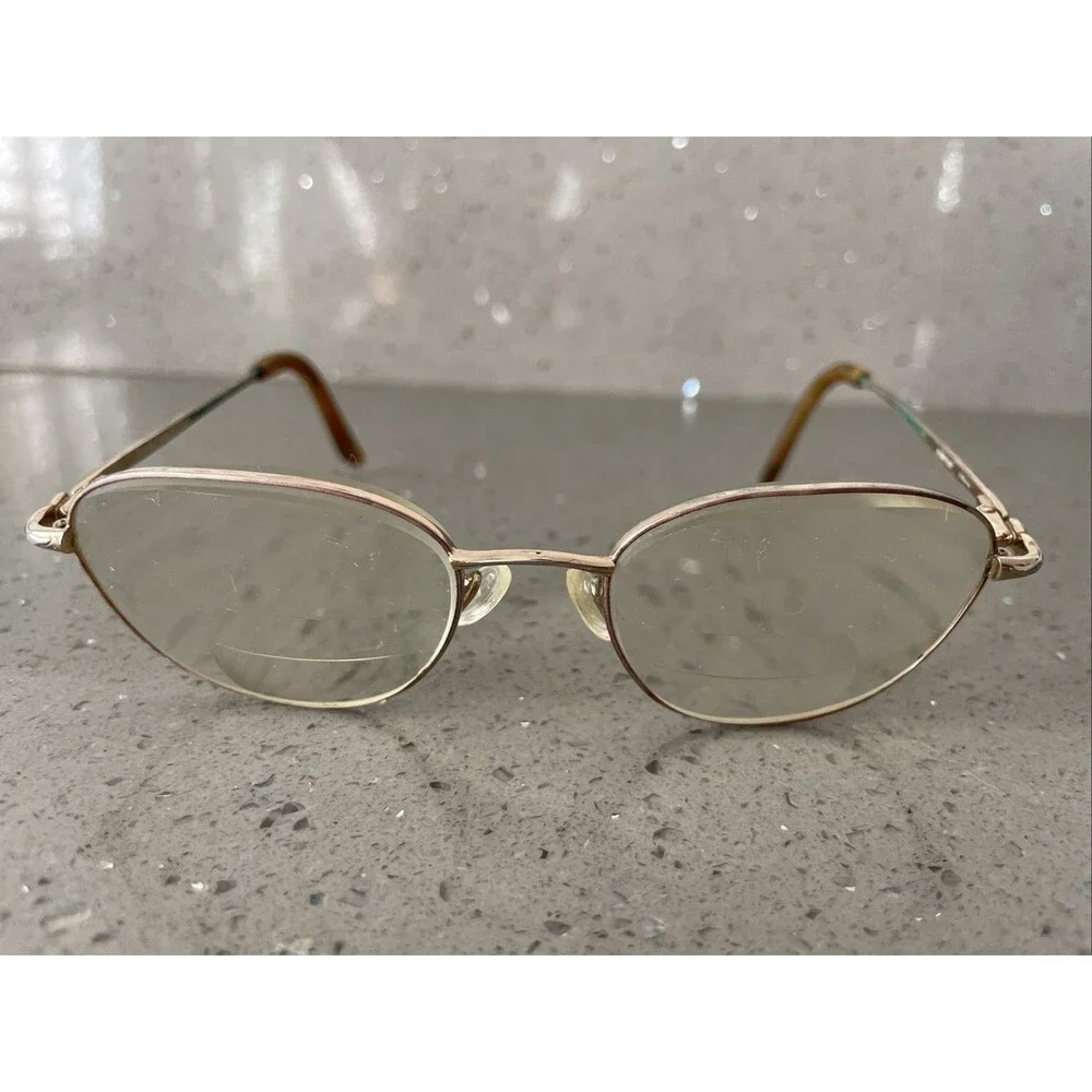 Laura Ashley Eyeglasses Frames ONLY Sally Harvest 50-18-130 Gold full rim vtg